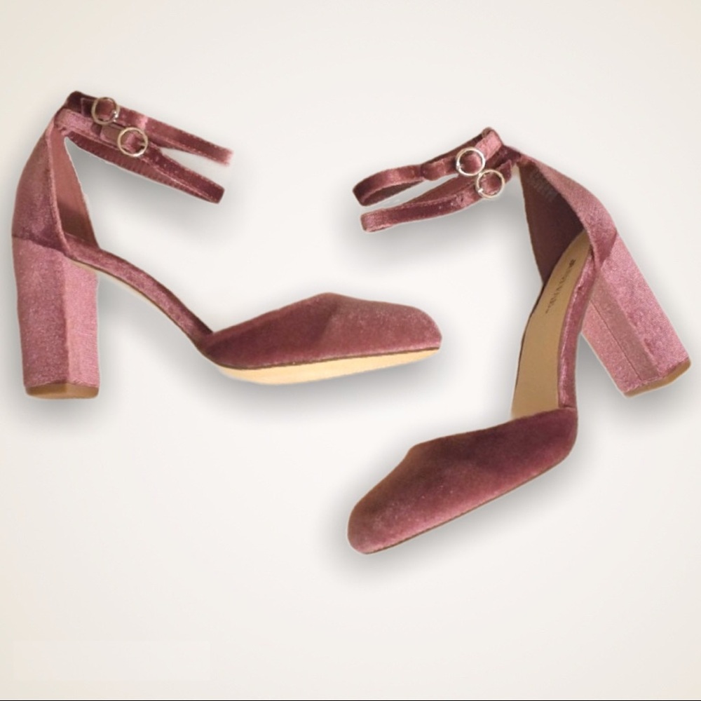 Faux suede mauve pumps women shoes